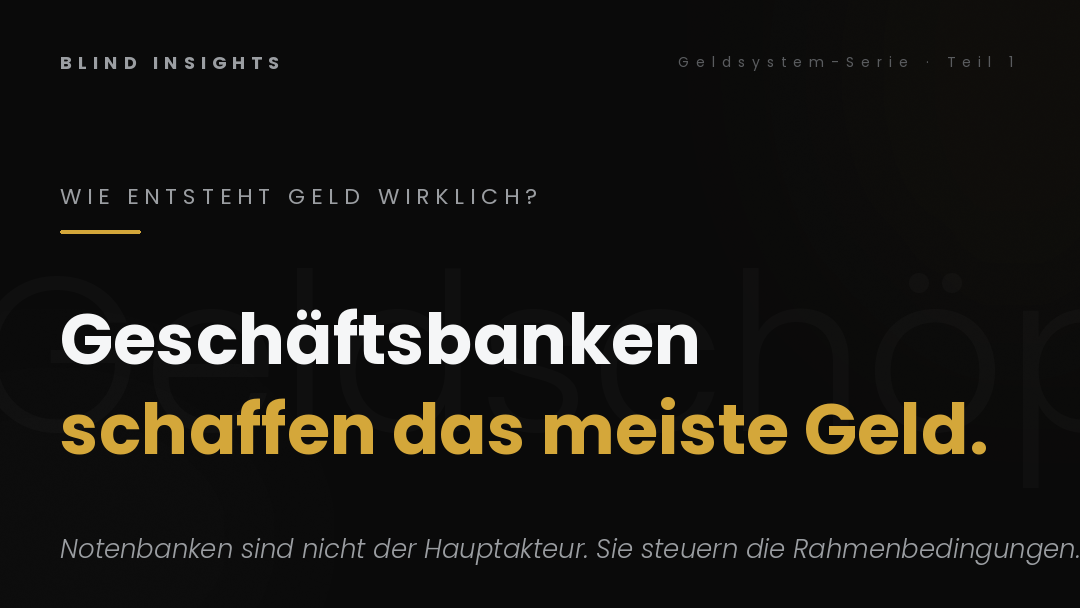 Wie entsteht Geld in der Eurozone — Geschäftsbanken schaffen den größten Teil durch Kreditvergabe