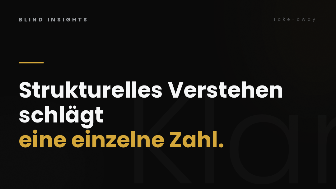 Strukturelles Verstehen schlägt eine einzelne Zahl — Take-away Quadratmeterpreise